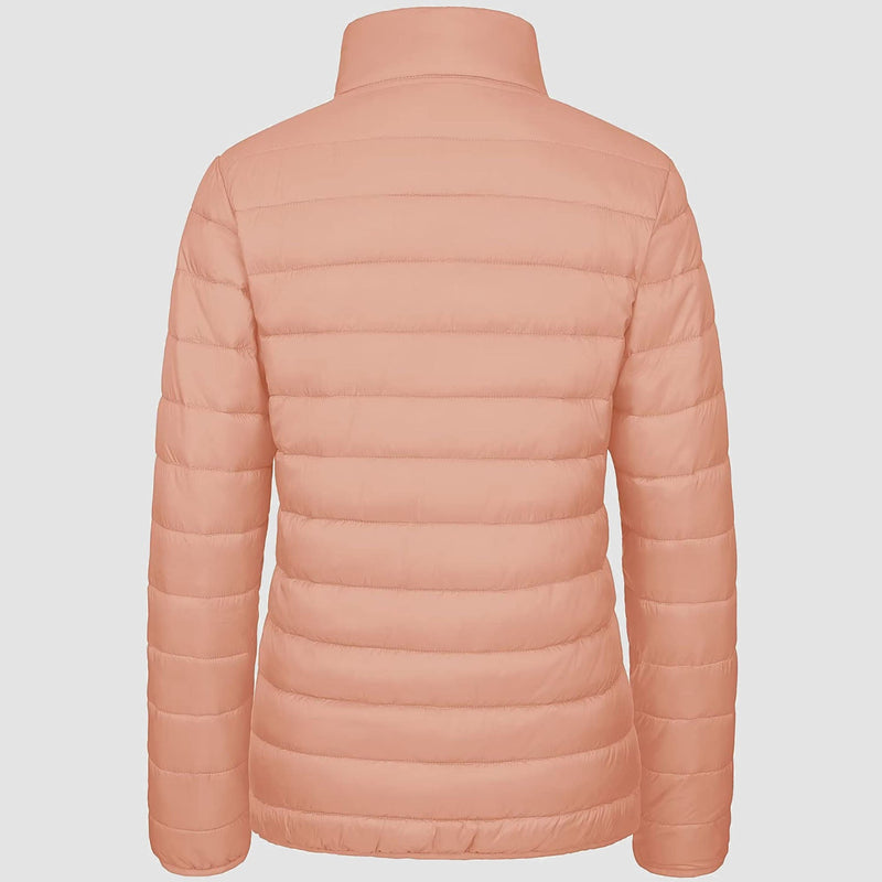 Women's Lightweight Quilted Puffer Jacket Full Zip Winter Coat 4