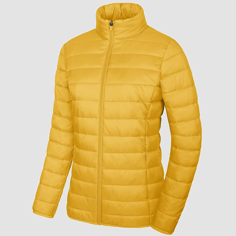 Women's Lightweight Quilted Puffer Jacket Full Zip Winter Coat 9