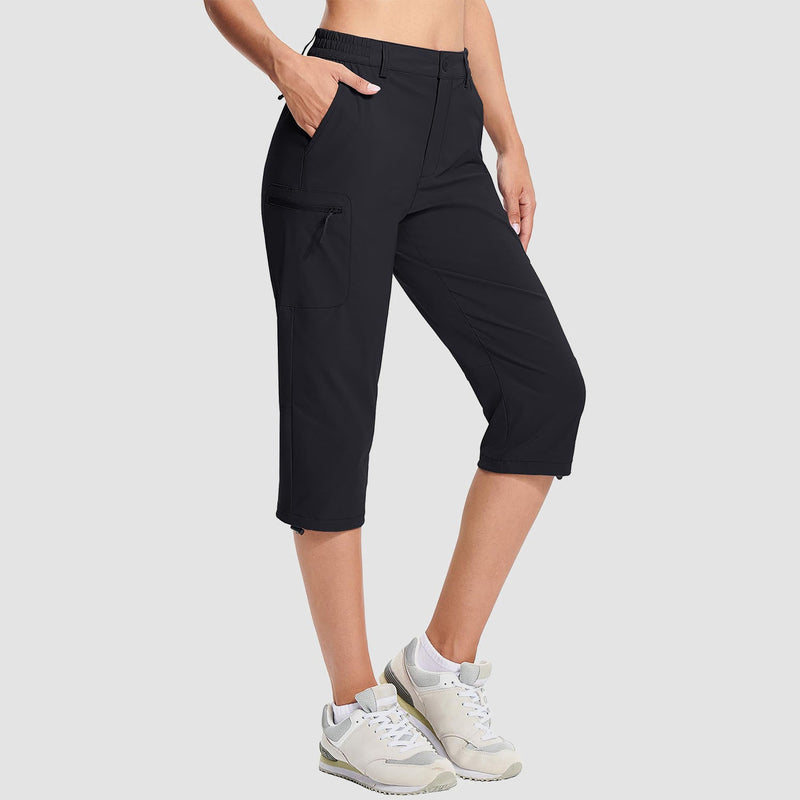 Women's Lightweight Water-Resistant Hiking Capris with 5 Pockets 10