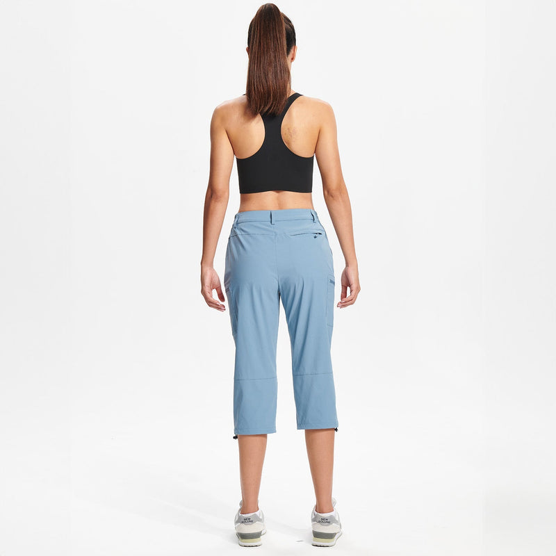 Women's Lightweight Water-Resistant Hiking Capris with 5 Pockets 2