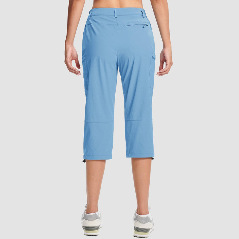 Women's Lightweight Water-Resistant Hiking Capris with 5 Pockets 5