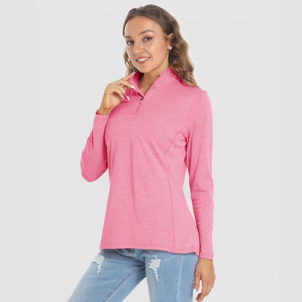 Women's Long Sleeve 1/4 Zip UPF50+ Sun Protection Shirt 0