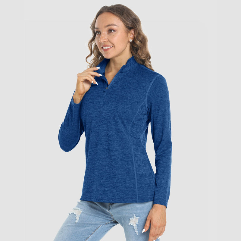 Women's Long Sleeve 1/4 Zip UPF50+ Sun Protection Shirt 14