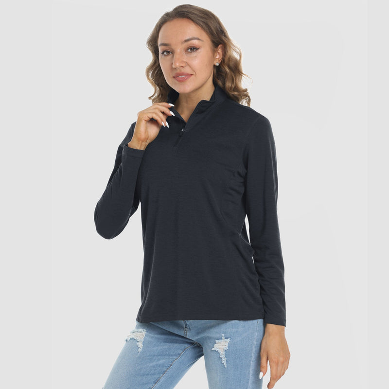 Women's Long Sleeve 1/4 Zip UPF50+ Sun Protection Shirt 16