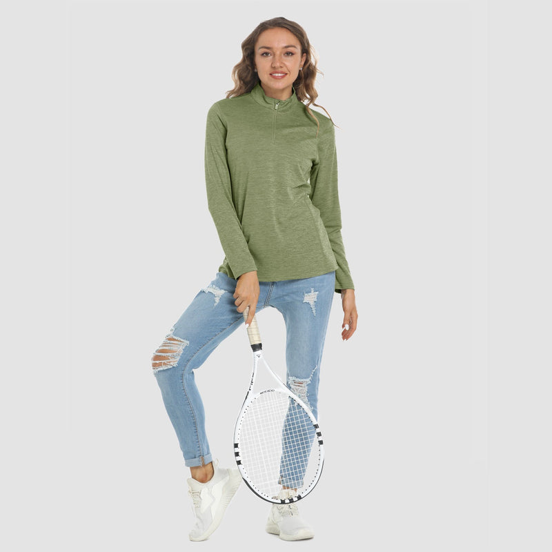 Women's Long Sleeve 1/4 Zip UPF50+ Sun Protection Shirt 4