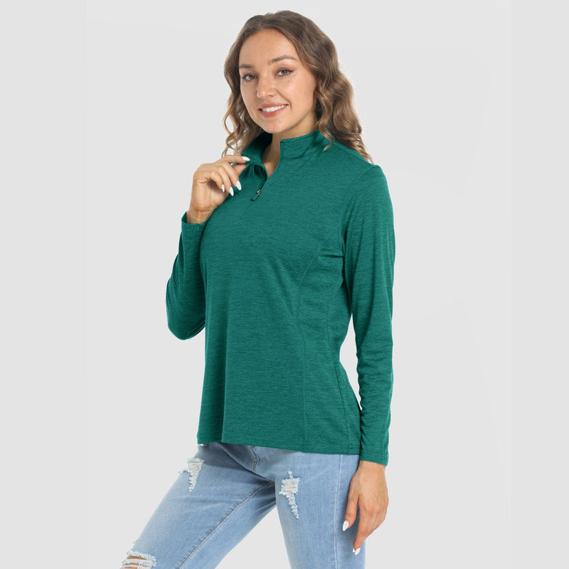 Women's Long Sleeve 1/4 Zip UPF50+ Sun Protection Shirt 5