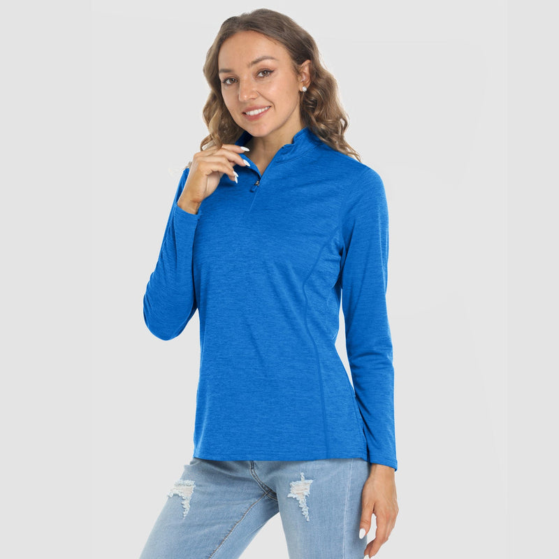 Women's Long Sleeve 1/4 Zip UPF50+ Sun Protection Shirt 7