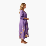 Women's A-Line Dress – Long Sleeve, Side Pockets & Round Neck