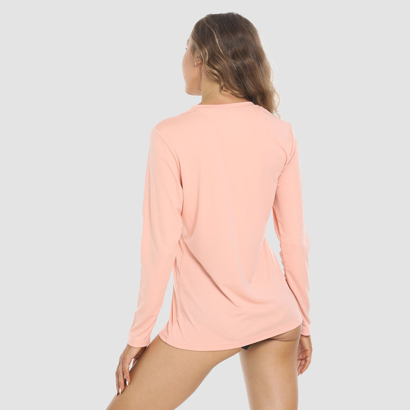 Women's Long Sleeve UPF 50+ V-Neck Hiking & Workout Shirt 6
