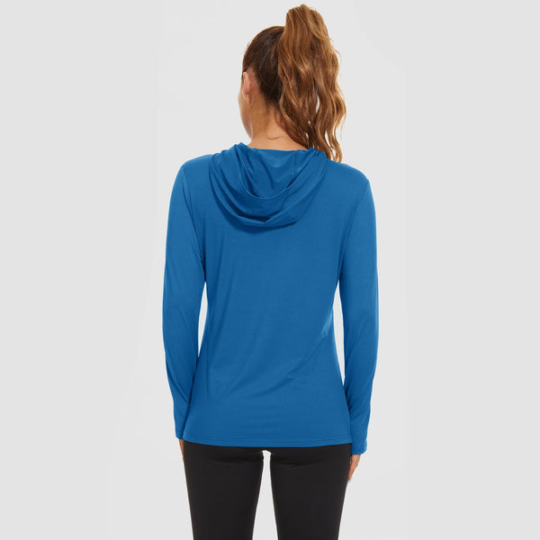 Women's Mint Hoodie Shirt - UPF 50+ Sun Protection, Long Sleeve 1