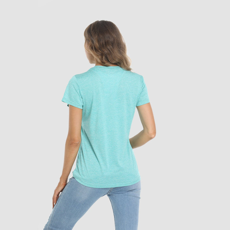 Women's Quick-Dry Short Sleeve Running Workout T-Shirt 8