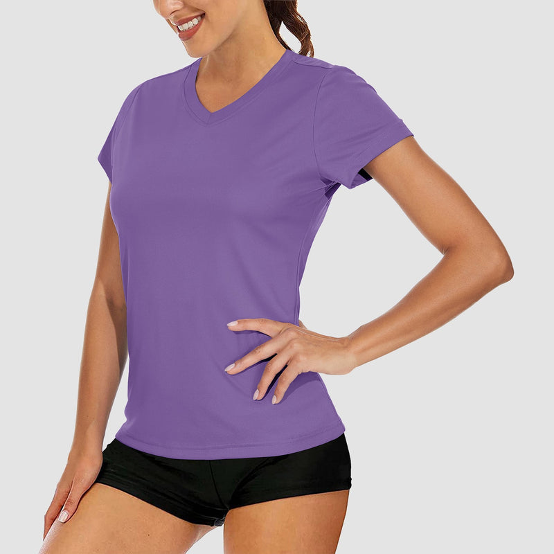 Women's Quick-Dry V-Neck Athletic T-Shirt 11