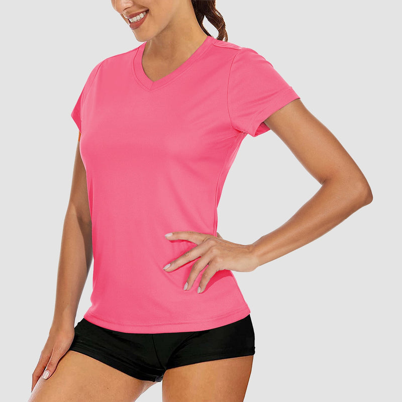 Women's Quick-Dry V-Neck Athletic T-Shirt 13
