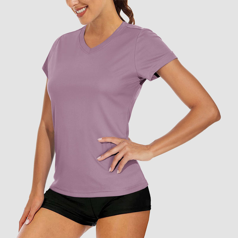 Women's Quick-Dry V-Neck Athletic T-Shirt 15