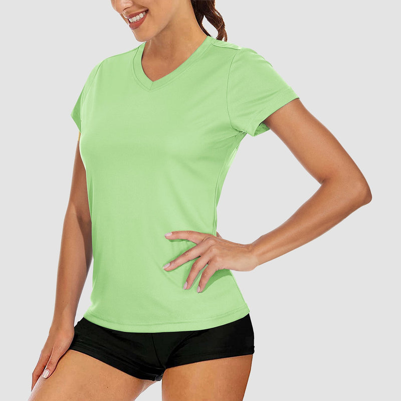 Women's Quick-Dry V-Neck Athletic T-Shirt 16