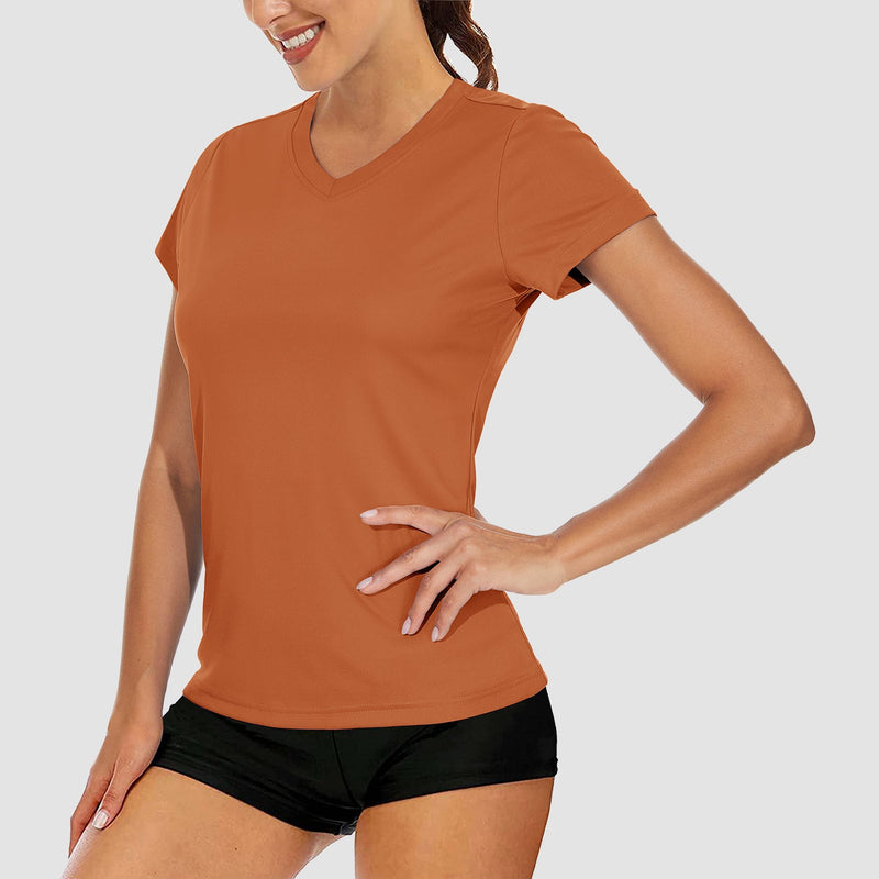 Women's Quick-Dry V-Neck Athletic T-Shirt 17