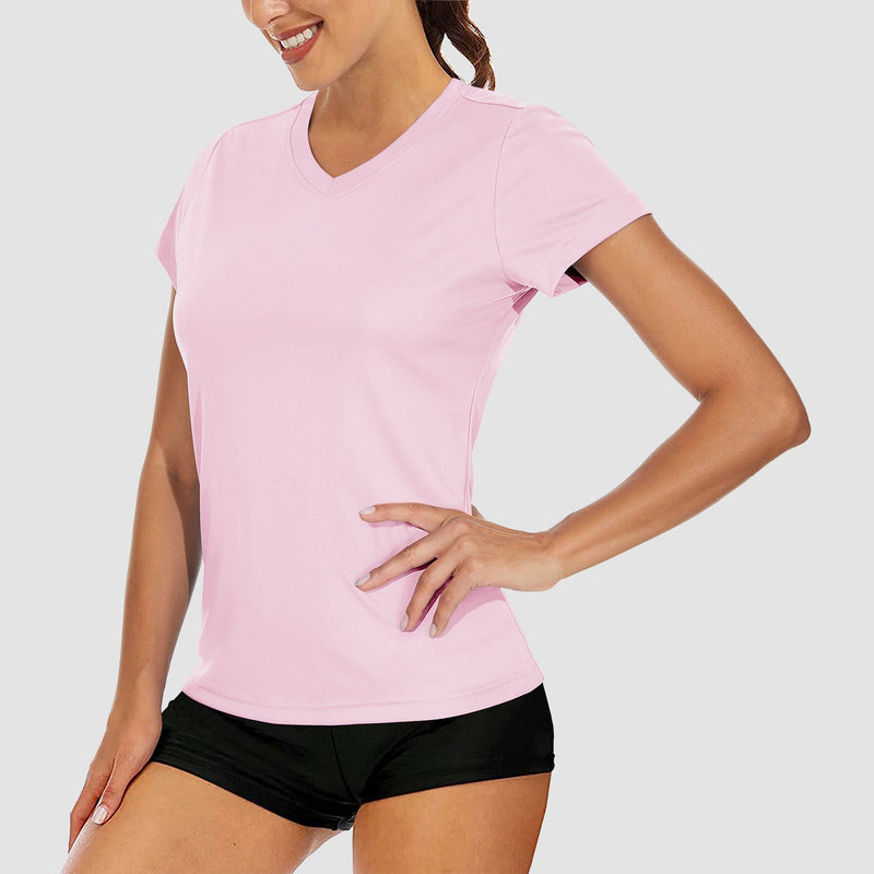 Women's Quick-Dry V-Neck Athletic T-Shirt 19