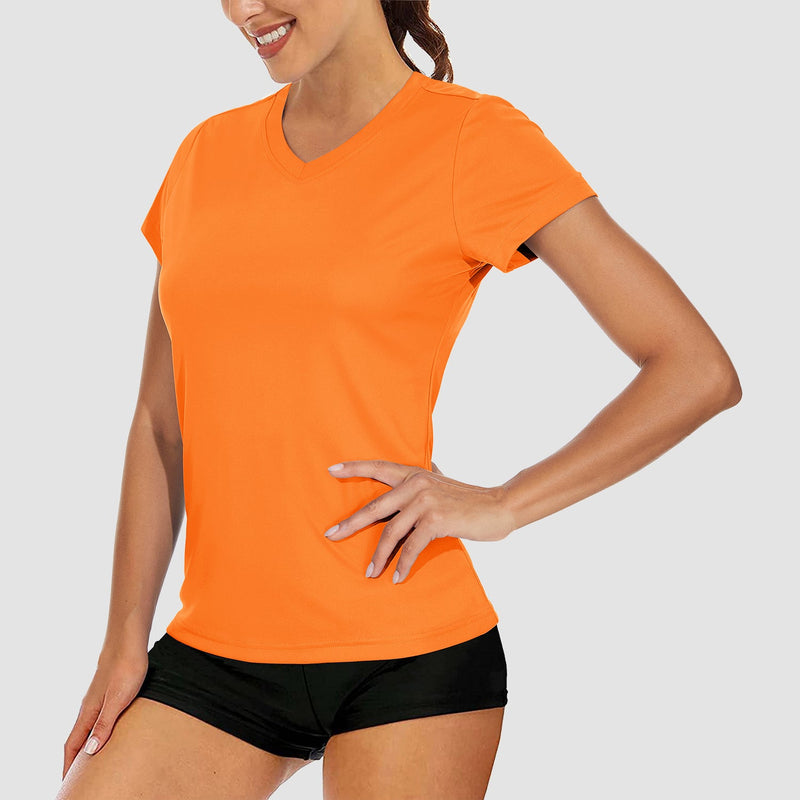 Women's Quick-Dry V-Neck Athletic T-Shirt 21