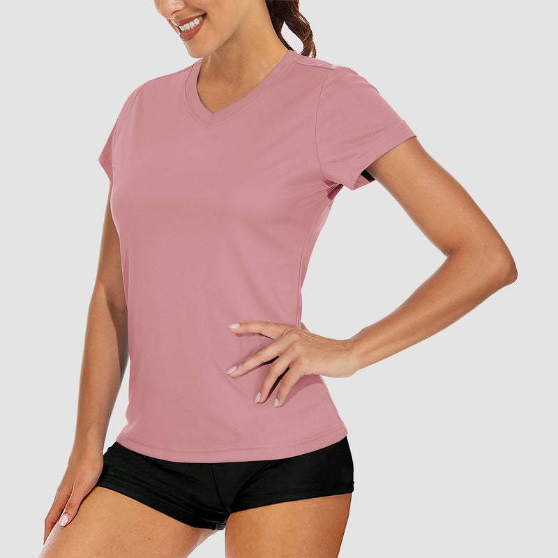 Women's Quick-Dry V-Neck Athletic T-Shirt 22