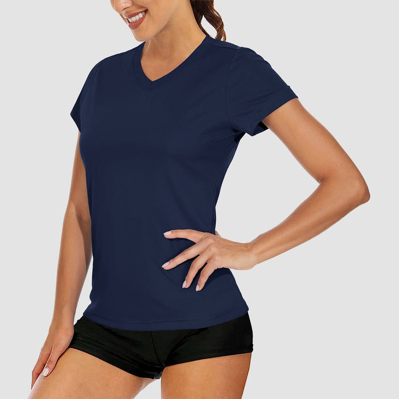 Women's Quick-Dry V-Neck Athletic T-Shirt 23