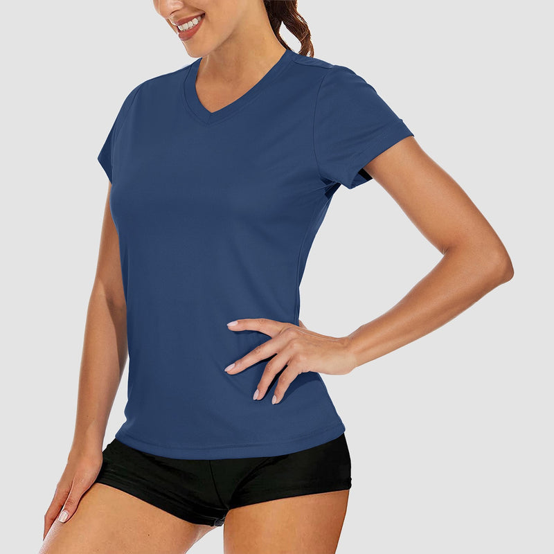 Women's Quick-Dry V-Neck Athletic T-Shirt 7