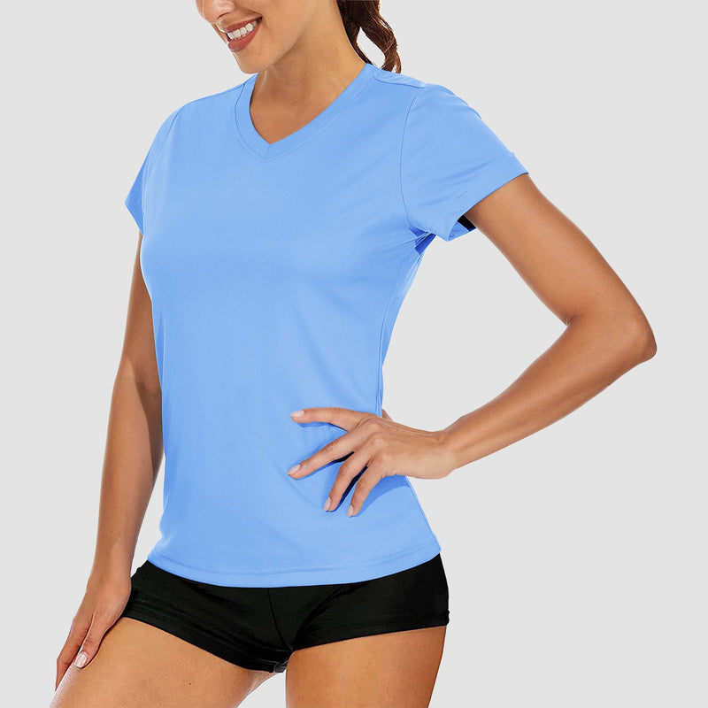 Women's Quick-Dry V-Neck Athletic T-Shirt 9