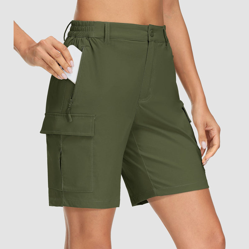 Women's Quick Dry Cargo Shorts - 5-Pocket & Ripstop 4