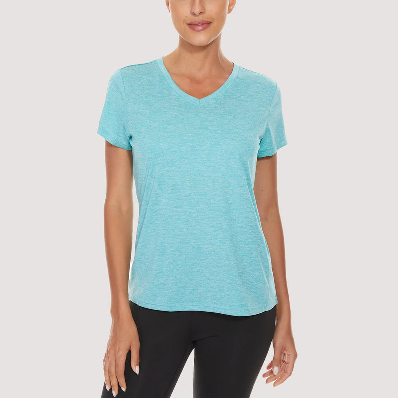 Women's Running T-Shirt Quick Dry V-Neck Yoga Top Tee Shirts 15