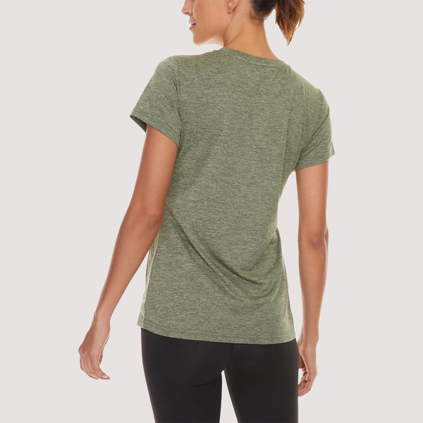 Women's Running T-Shirt Quick Dry V-Neck Yoga Top Tee Shirts 1