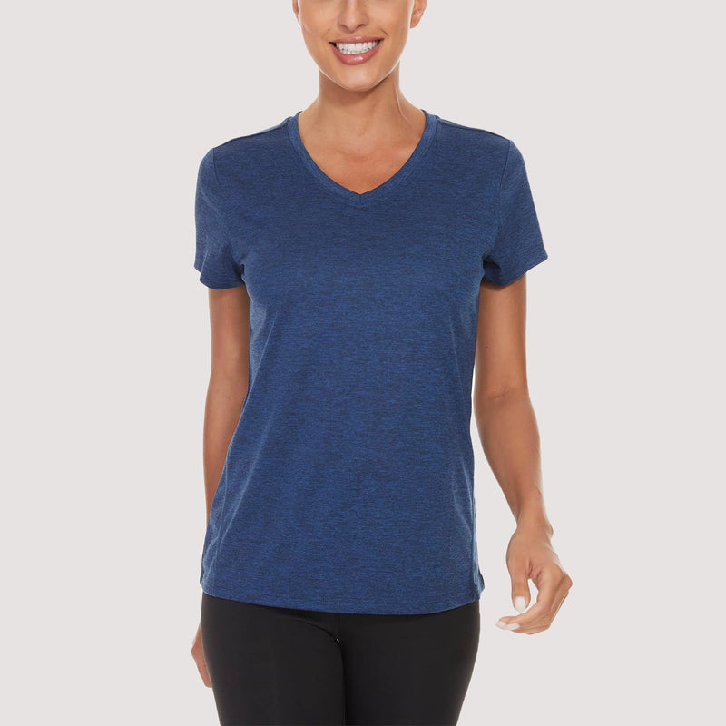 Women's Running T-Shirt Quick Dry V-Neck Yoga Top Tee Shirts 8