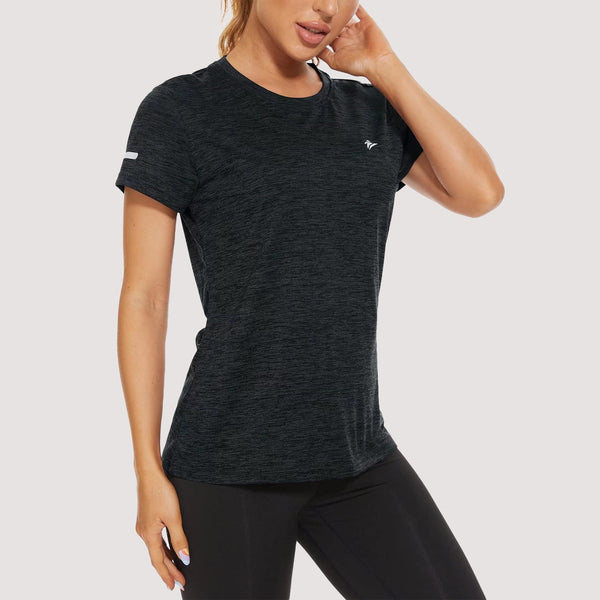 Women's Running T-Shirts Quick Dry with Reflective Strips Tee Shirts 0