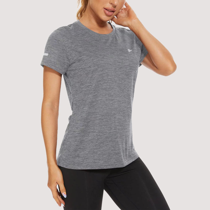 Women's Running T-Shirts Quick Dry with Reflective Strips Tee Shirts 11