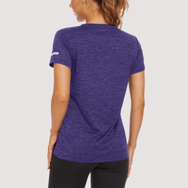 Women's Running T-Shirts Quick Dry with Reflective Strips Tee Shirts 5