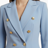 Women's Two-Piece Suit Set – Blazer, Slim Pants & Notched Lapel Collar