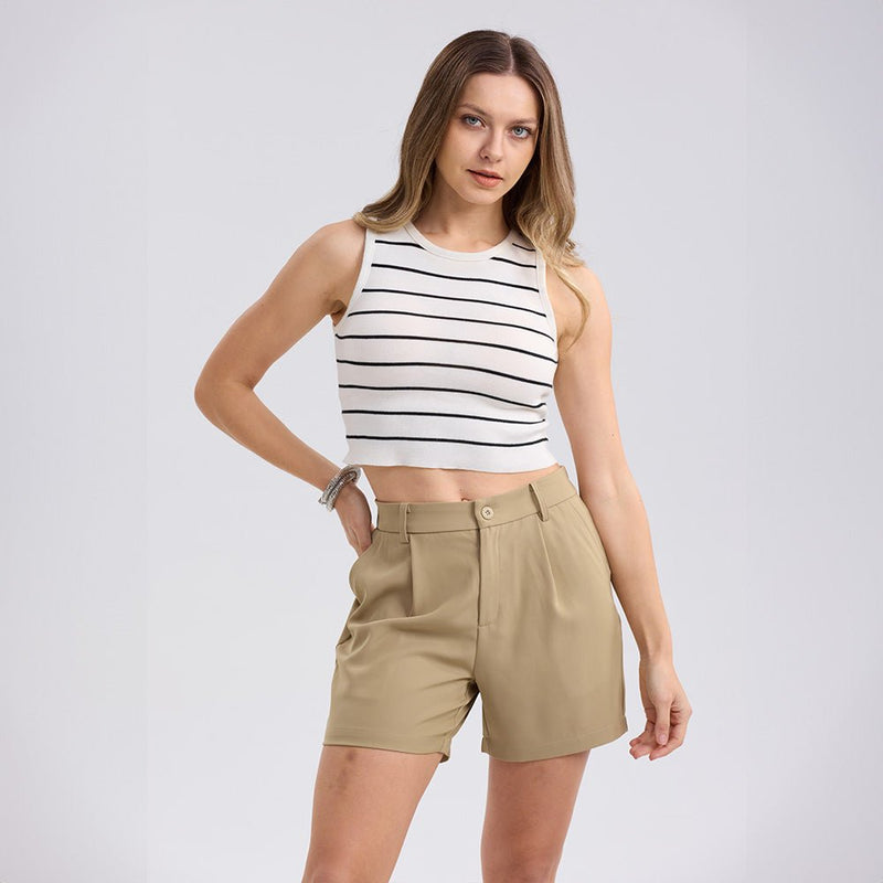 Women's Tailored Summer Shorts with Pockets 2