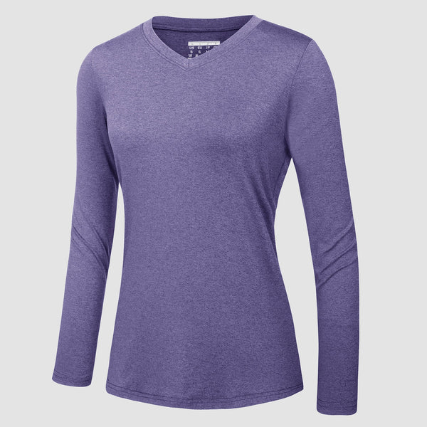 Women's UPF 50+ Shirt - Quick Dry V-Neck Hiking Tee 0