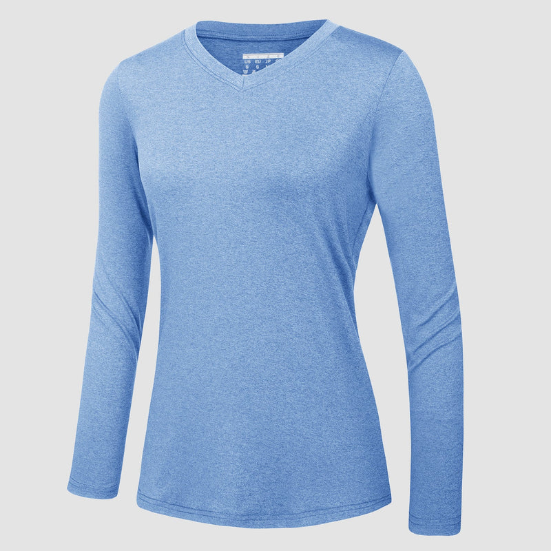 Women's UPF 50+ Shirt - Quick Dry V-Neck Hiking Tee 10