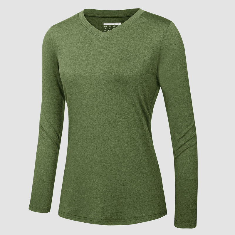 Women's UPF 50+ Shirt - Quick Dry V-Neck Hiking Tee 11
