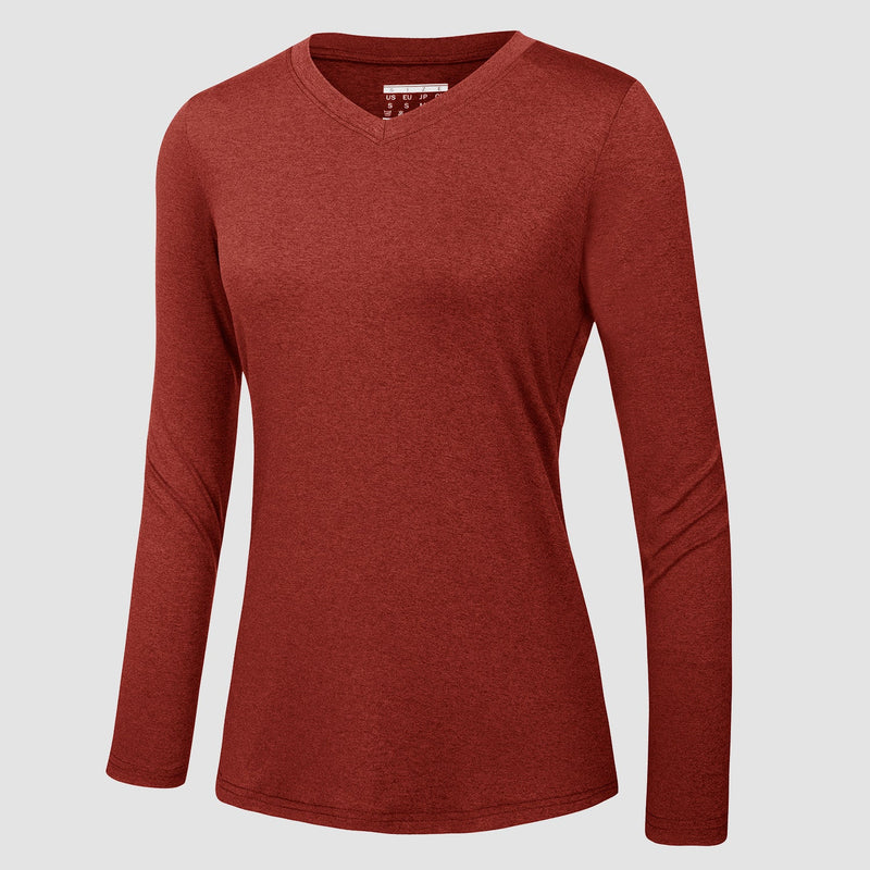 Women's UPF 50+ Shirt - Quick Dry V-Neck Hiking Tee 12