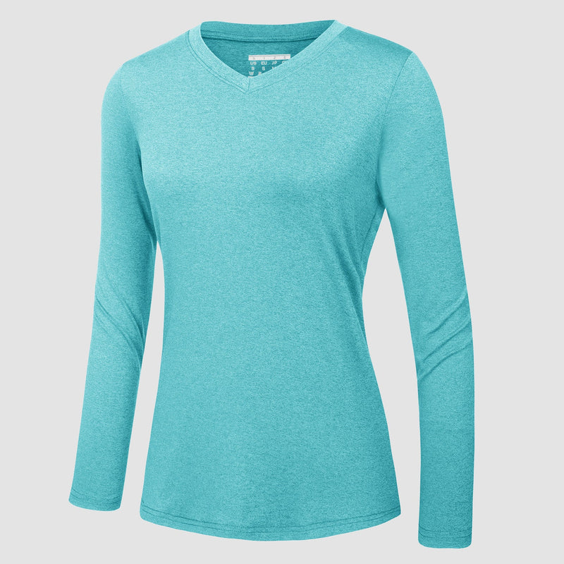 Women's UPF 50+ Shirt - Quick Dry V-Neck Hiking Tee 16