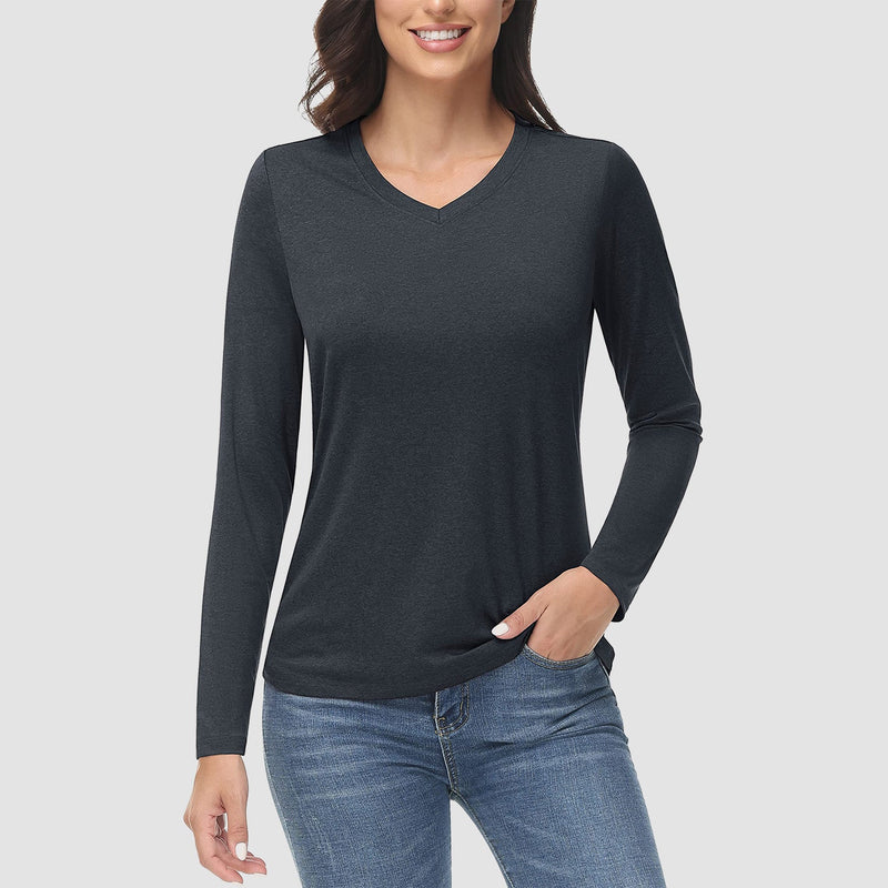 Women's UPF 50+ Shirt - Quick Dry V-Neck Hiking Tee 3