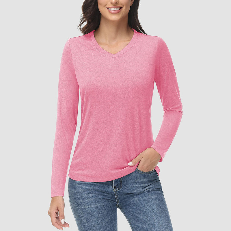 Women's UPF 50+ Shirt - Quick Dry V-Neck Hiking Tee 5
