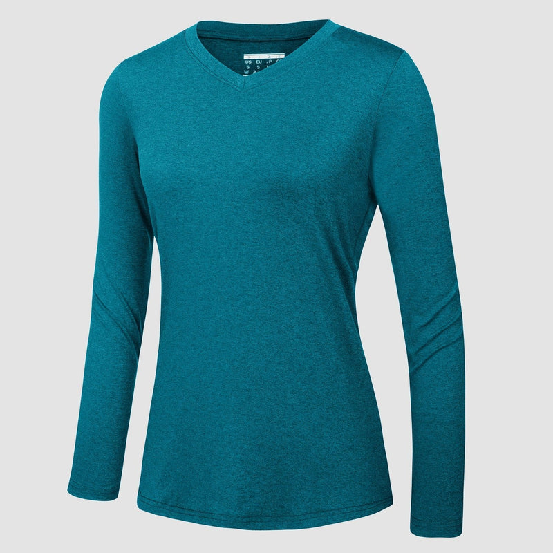 Women's UPF 50+ Shirt - Quick Dry V-Neck Hiking Tee 6