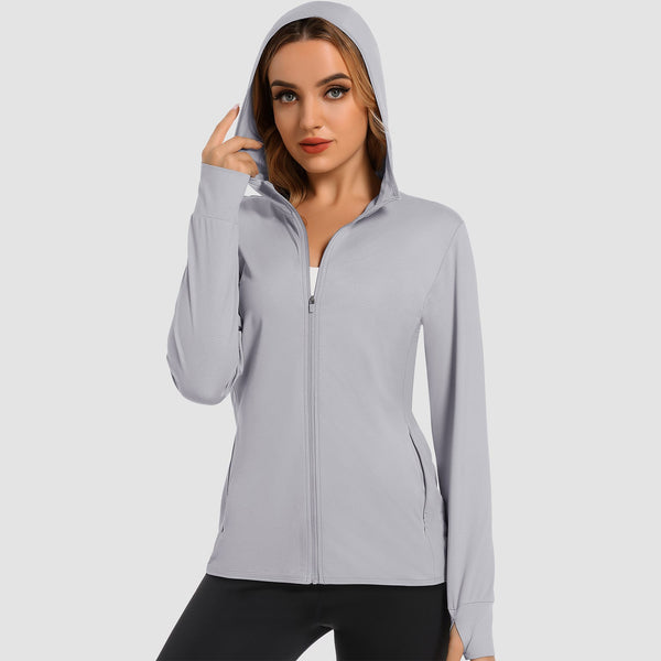 Women's UV Sun Shirt - Long Sleeve Quick-Dry Hooded Jacket 0