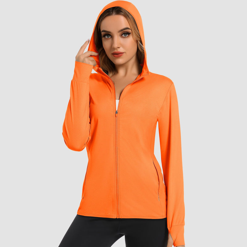 Women's UV Sun Shirt - Long Sleeve Quick-Dry Hooded Jacket 10