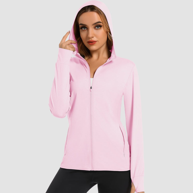 Women's UV Sun Shirt - Long Sleeve Quick-Dry Hooded Jacket 11