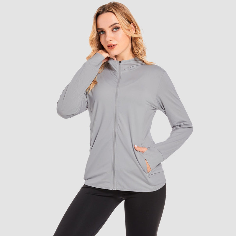 Women's UV Sun Shirt - Long Sleeve Quick-Dry Hooded Jacket 2