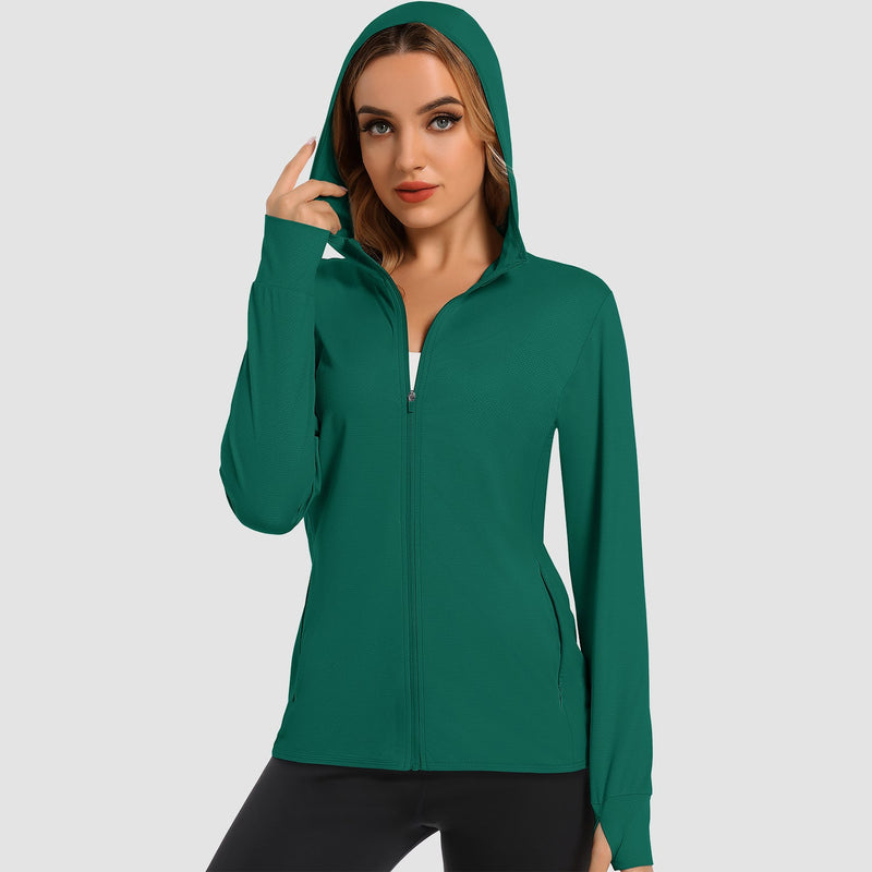 Women's UV Sun Shirt - Long Sleeve Quick-Dry Hooded Jacket 5