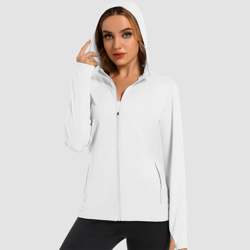 Women's UV Sun Shirt - Long Sleeve Quick-Dry Hooded Jacket 6