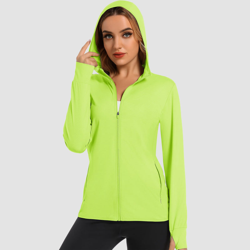 Women's UV Sun Shirt - Long Sleeve Quick-Dry Hooded Jacket 9